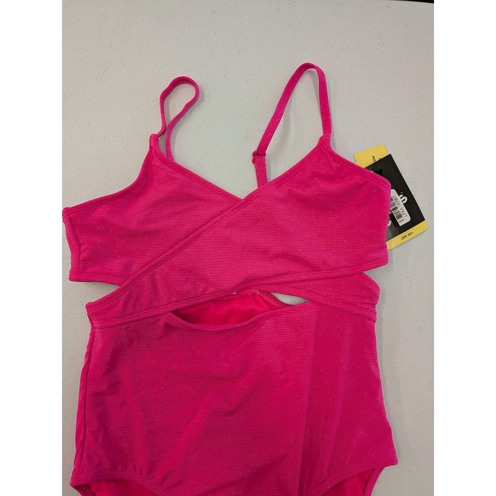 Art Class Girls Pink Cut Out Swimsuit XL 14 One Piece Trendy Summer Beachwear